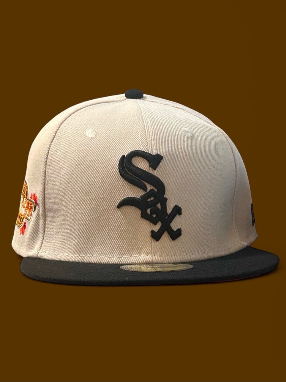 New Era White and Black Chicago White Sox Fitted Cap